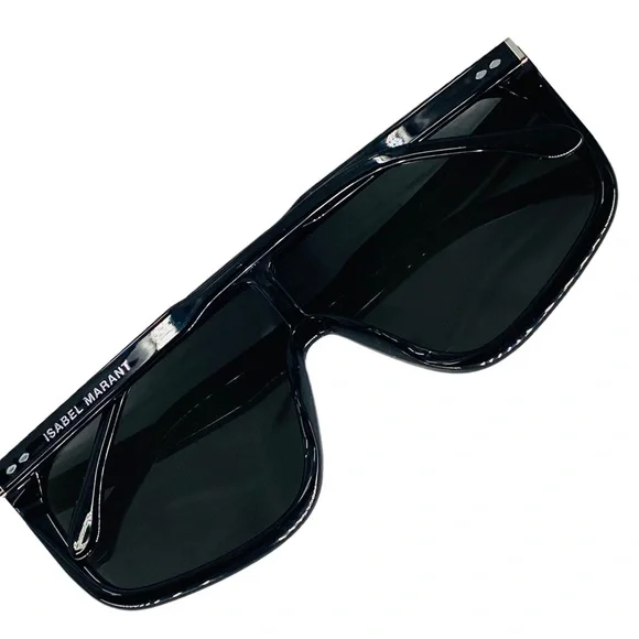 Isabel Marant NEW Elora Flat Top 52mm Iconic Edgy Sunglasses in Black - Picture 7 of 11